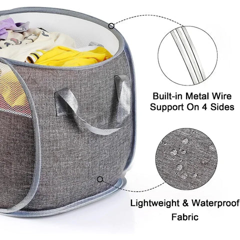 Mesh Laundry  Hamper Laundry Baskets with Durable Handles