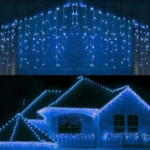 Guirlanda de Natal LED Cortina Icicle Luzes Festoon LED Luz Droop 0.7m Cachoeira Jardim Ao Ar Livre Rua Eaves Decoração