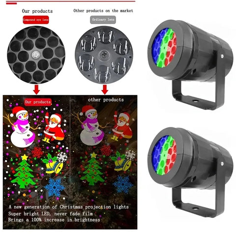 Luces de proyector navideñas