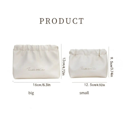 Makeup Bag Mini Cosmetic Storage Bag Travel Supplies Coin Purse Automatic Closed Self-closing