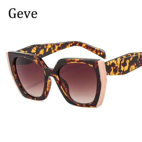 Luxury Women's Sunglasses Fashion  Polygon Elegant in Polycarbonate Whit Protection UV400