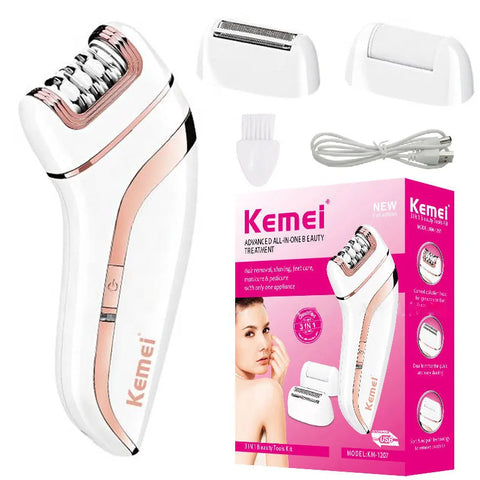 Epilator Electric Hair Removal Facial Body Lady Remover Rechargeable