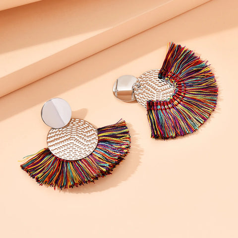 Colorful Fringe Earrings