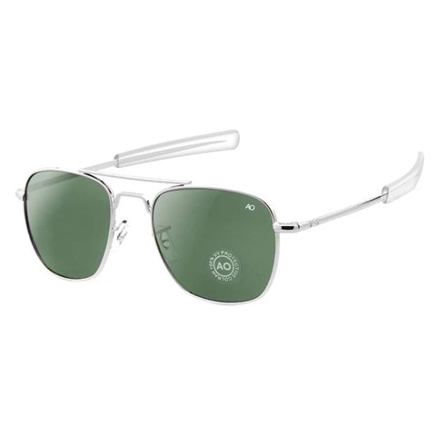 Óculos de sol com lentes de vidro unissex marca de luxo designer aviação Lentes com proteção UV400