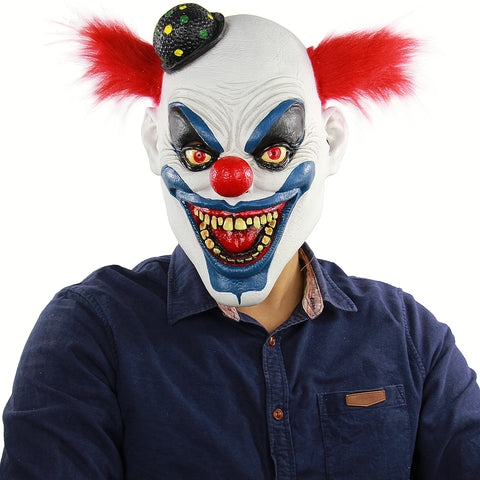 Adult  Evil Clown Latex Mask Halloween Costume