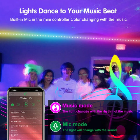 Luzes de tira de LED RGB Bluetooth APP Controle luzes LED Flexível Diodo Decoração Lâmpada Fita