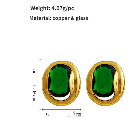 Jóias da moda geométrica nova tendência exagerada verde anel de cristal brilhante de alta qualidade para presentes femininos