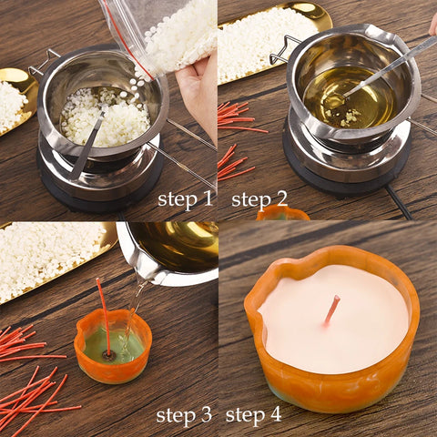 Natural Soy Wax Flake Scented Candle Natural Material 100% Additive-Free DIY Smokeless Candle Making Supplies