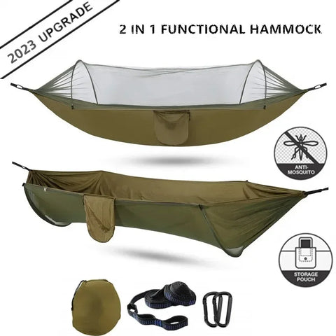 Camping Hammock with Mosquito Net Portable Outdoor Hammocks Swing Sleeping