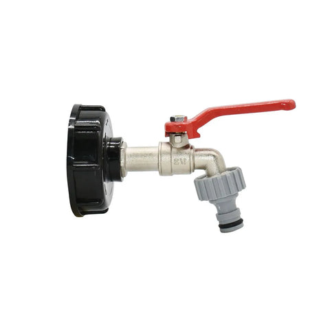 Adaptador de torneira ibc s60x6 rosca conector de mamilo válvula encaixe de mangueira de jardim acessório de liga para tanque de água ao ar livre 1000l