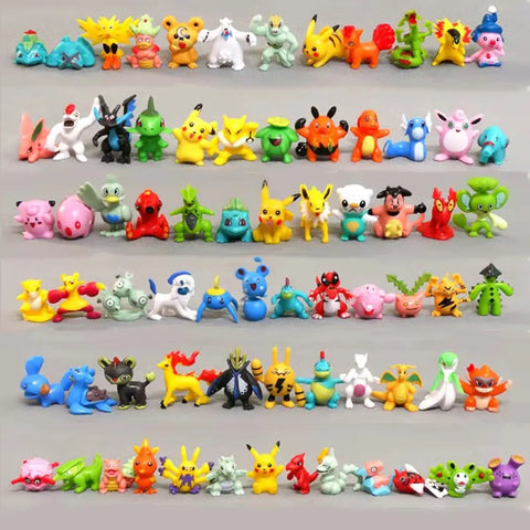 Bonecos Pokémon Caixa Cega Pikachu Estatueta com Cartão Brinquedo Bonecos Pvc Pingente