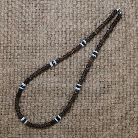 Bohemia Surfer Necklace For Men Simple Geometric Tribal Ethnic Coconut Shell Beaded