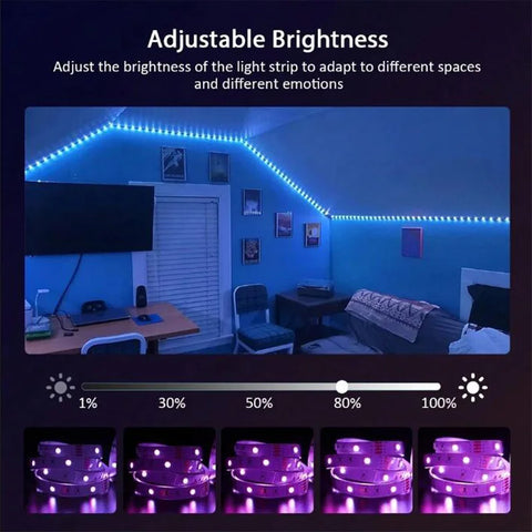 Fita de LED WIFI RGB 5050 Bluetooth APP Controle Led Diodo Flexível Decoração Para Festa Festival TV Mesa Quarto