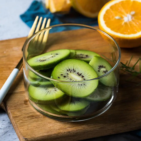 Tigela de vidro resistente ao calor, tigela transparente para armazenamento de frutas, comida seca, salada, sobremesa, recipiente de vidro, conjuntos de talheres de cozinha