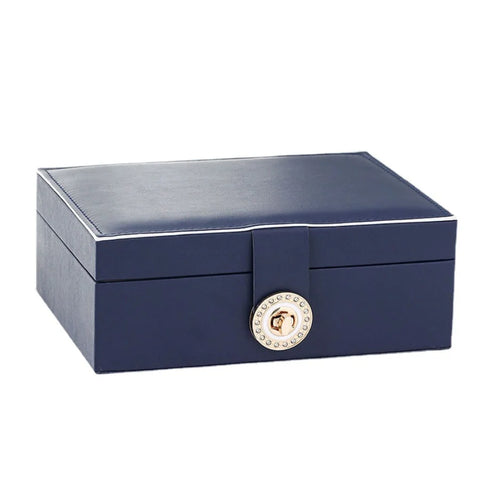 Leather Jewelry Box Storage Ring Display Case Portable Jewelry Organizer for Necklaces Joyeros Organizador De Joyas