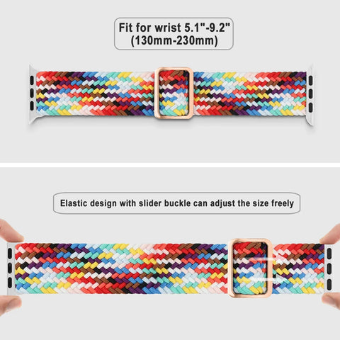 Pulseira elástica de nylon para apple watch ultra band iwatch série 9 8 7 3 se