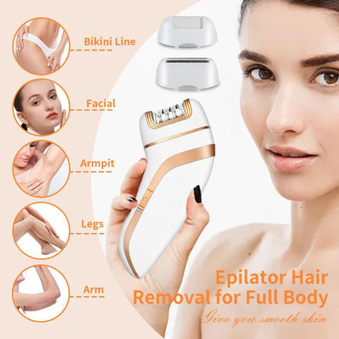 Epilator Electric Hair Removal Facial Body Lady Remover Rechargeable