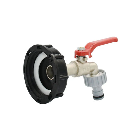 Adaptador de grifo IBC S60x6, válvula conectora de boquilla de rosca, accesorio para manguera de jardín, accesorio de aleación para tanque de agua al aire libre de 1000L