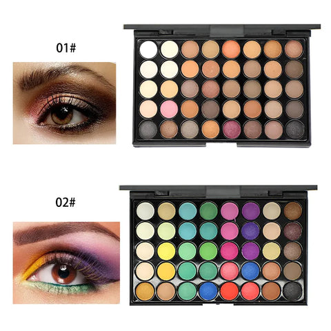 40 Color Matte Eyeshadow Palette Glitter Eye Shadow Waterproof