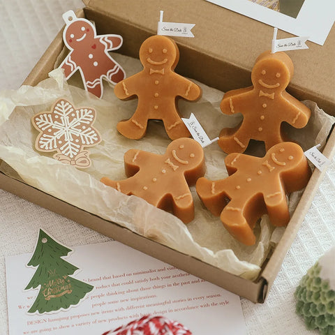 Gingerbread Man Christmas Scented Candle Aromatherapy  Decoration Small Ornaments