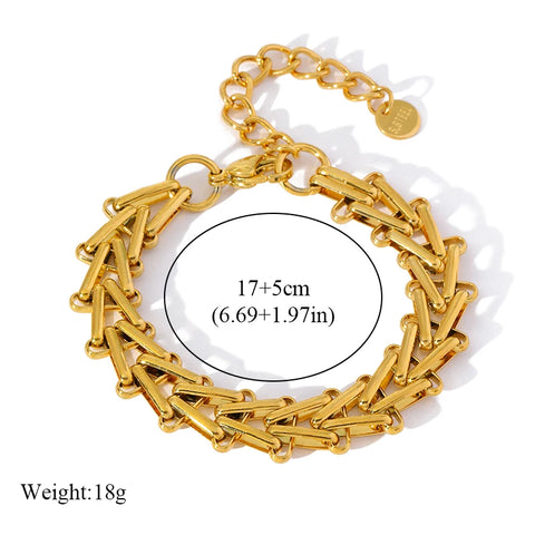 316L stainless steel bracelets, 18K gold plated, waterproof, various models