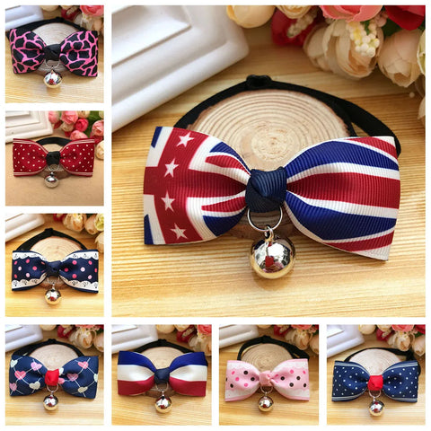 Bow Tie Collar Adjustable Cat Neck  with Bell Small Animal