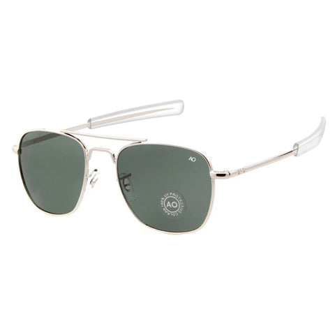 Óculos de sol com lentes de vidro unissex marca de luxo designer aviação Lentes com proteção UV400