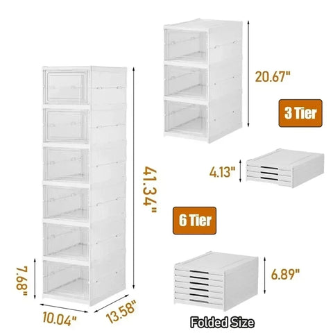 Foldable Shoe Organizer Box