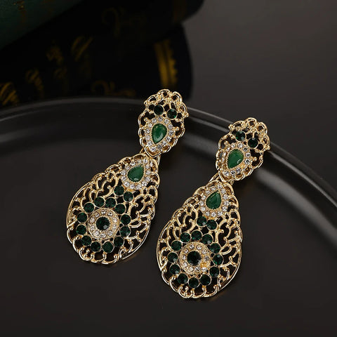 Luxury Bridal Rhinestone Earrings Water Drop Wedding Dress Eardrop Jewelry Ear Clip