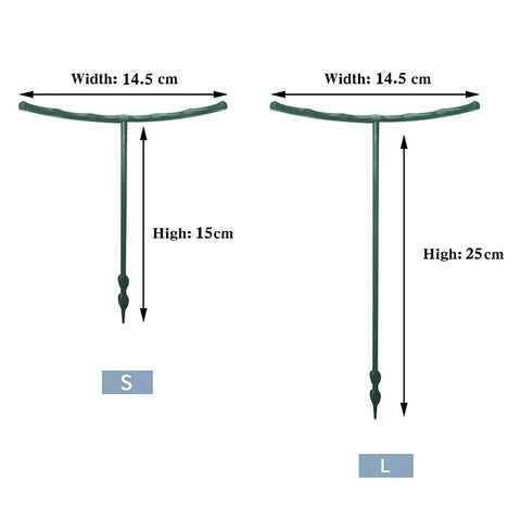 Suporte para plantas de jardim gaiola plie flor suporte de plástico semicírculo casa verde pomar haste de fixação ferramenta de jardinagem bonsai