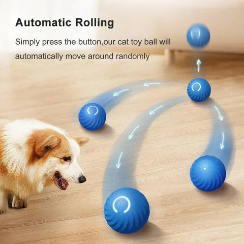 Pet Automatic Rolling Dog Toy Training Self-propelled Kitten Toy Indoor Interactive Play Electric Smart Dog Ball Toy Supplies