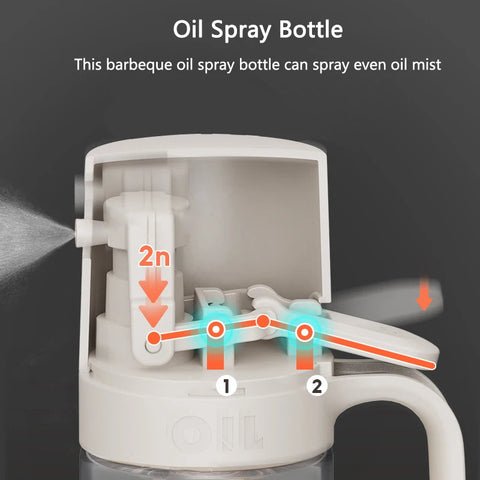 Frasco de spray de óleo 250ml, dispensadores de óleo de cozinha em vidro de borosilicato com alto teor de azeitona