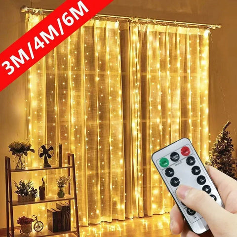 LED Curtain Garland on The Window USB Remote Control  String