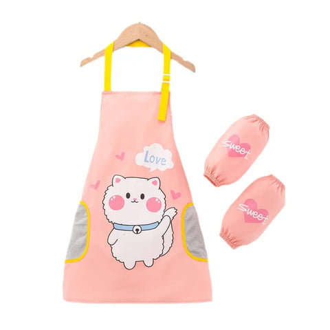 Children's Waterproof Apron with Sleeves