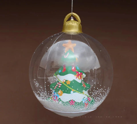 Transparent Ball Inflatable with LED Light Outdoor PVC Christmas Decoration