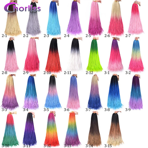 Trenza de cabello sintético Jumbo trenzado color arco iris africano