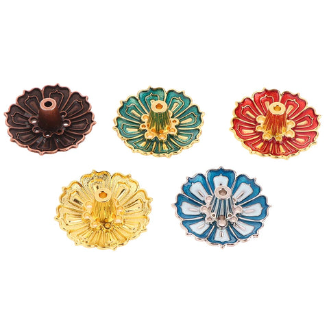 1Pc Lotus Alloy Incense Burner Stick Buddhism