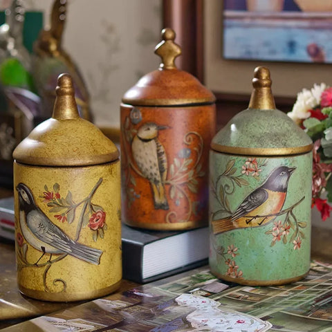 Vintage Ceramic Kitchen Jars Storage Jars Retro Tea Candy Jar