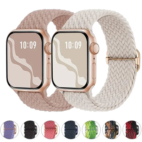 Pulseira elástica de nylon para apple watch ultra band iwatch série 9 8 7 3 se