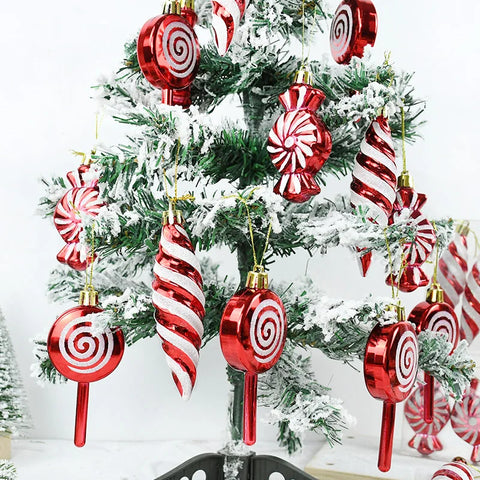 6Pcs Hanging Candy Tree Ornaments