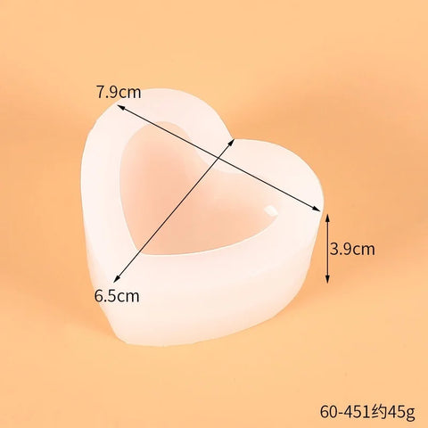 Homemade Heart-shaped Candle Silicone Mold 3D Love Candle Making Kit Craft Plaster Resin Soap Supplies