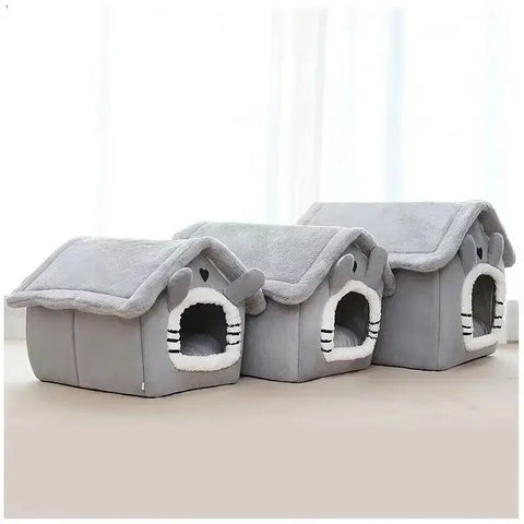 Indoor Warm pet House Soft Pet Bed Tent House Dog Kennel Cat Bed with Removable Cushion Suitable for Small Medium Large Pets