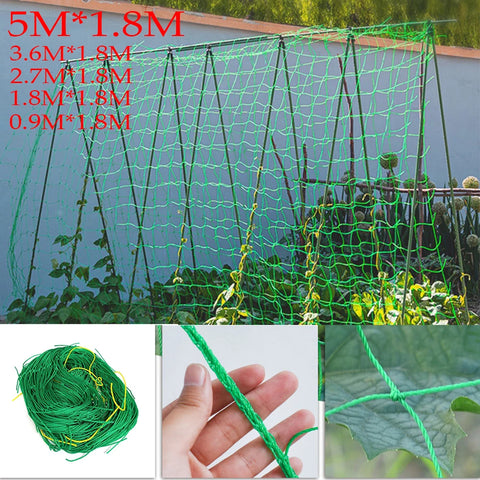 Hi-quality Nylon Garden Netting Loofah Morning Glory Flowers Vine Plants Climbing Net Cucumber Vine Grow Holder Brackets