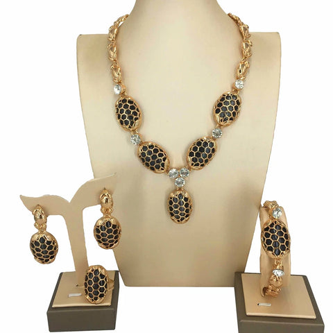 Fashion Colorful Stones Jewelry Sets  Unique Necklace for Women, African Jewelry