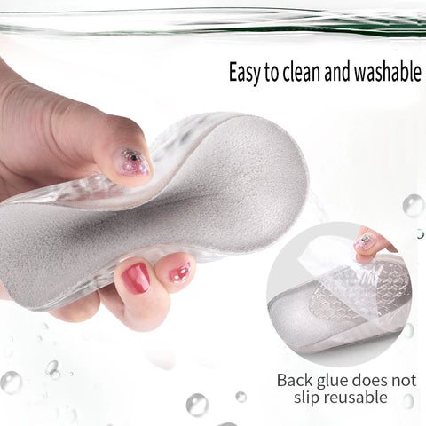 Silicone Gel Invisible Height Increase Insole for Feet Heel Lifting Inserts Shoe Foot Care Protector Elastic Cushion Men Women