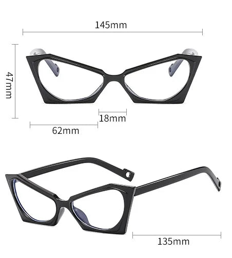 Glasses Sexy Cat Eye  For Women Fashion Polygonal