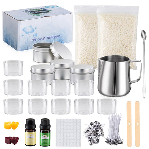 DIY Candle Kit Soy Bean Wax Candle Making Supplies Handmade Aromatherapy Crafts Wicks Sticker Candle Making Tool