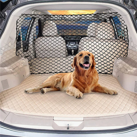 Red de protección para perros, barrera de seguridad, accesorios de viaje, transportador de mascotas para el coche