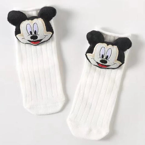 Conjunto de 2 piezas de peleles y calcetines para bebés recién nacidos, niños y niñas, dibujo animado de Mickey Mouse