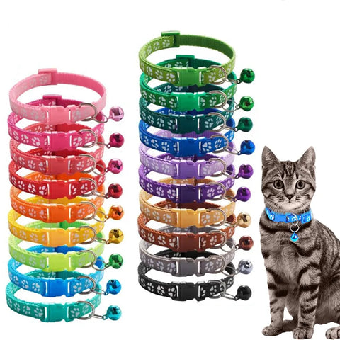 Pet Collar With Bell Cartoon Dog Puppy Kitten Collar Adjustable Safety Bell Pet Accessories